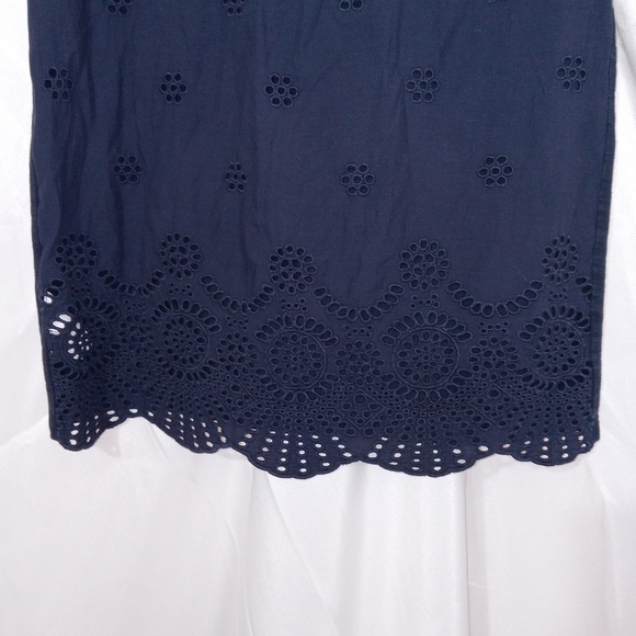 BODEN Isabella Broderie Anglaise Top Size 4 BLUE Short Sleeve Cotton TShirt - Picture 6 of 10